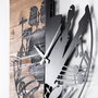 Wallity Wooden Clock 33 Reloj de Pared de Madera Nogal y Negro
